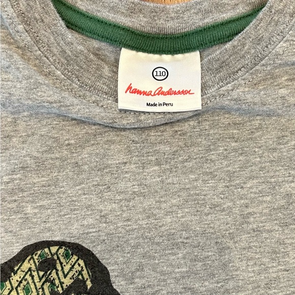 Hanna Andersson Boys Grey Dinosaur T-Shirt, Size 110 (5) Tee, 100% Soft Cotton - Picture 6 of 8